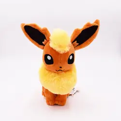 Новинка Flareon сидя Eevee поза плюшевая кукла аниме фигурка плюшевые Brinquedos детские игрушки подарок Juguetes 18-21 см детская игрушка бесплатная