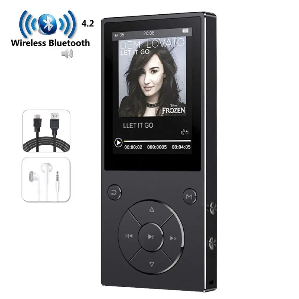 Bluetooth mp3 ruizu C11 music player built-in speaker with 2.4-inch TFT screen lossless sound player, support up to 128GB SD car zune mp3 player MP3 Players