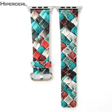 HIPERDEAL Замена для Apple Watch Цвет клетчатая кожа 160-225 мм ремешок браслет Талия 42 мм
