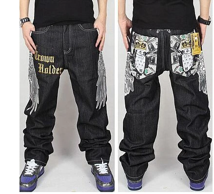 Baggy black jeans hip hop trousers for 