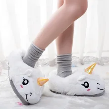 animal unicorn slipper chaussons licorne adultes women cute house slippers