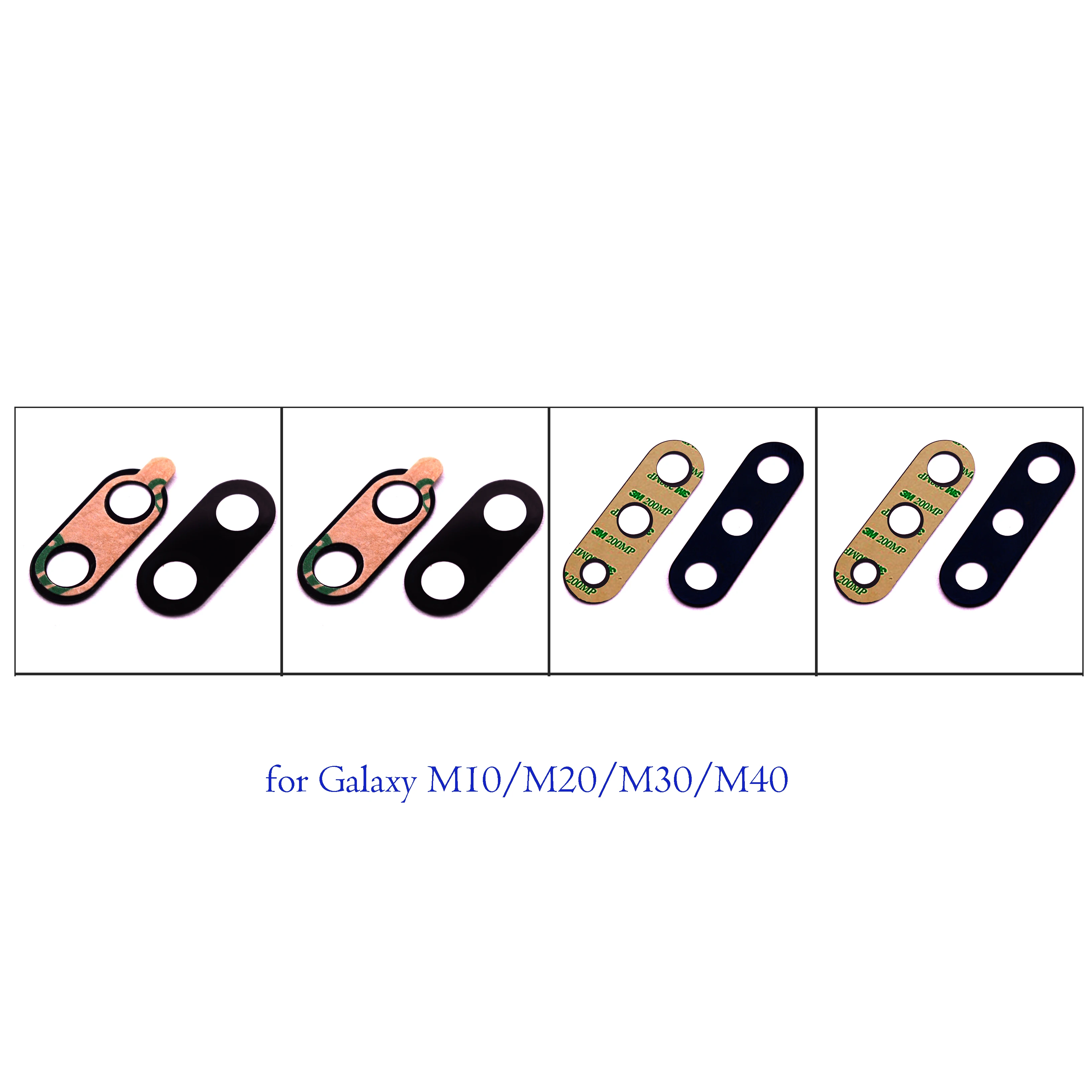 10 шт./лот стеклянная задняя камера для Samsung Galaxy M10 M20 M30 M40 M105F M205F M305F M405F FN/DS |