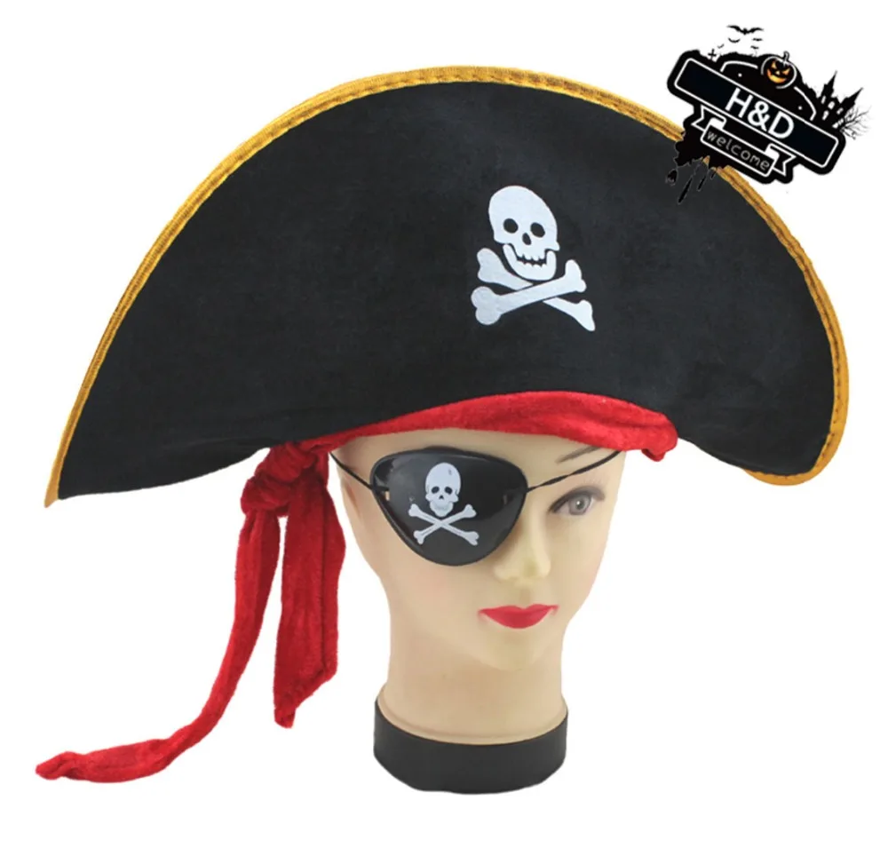 H&ampD Halloween Accessories Skull Hat Caribbean Pirate Piracy Hats Corsair Cap Party Props Cosplay Costume Theater Toy | Дом и сад