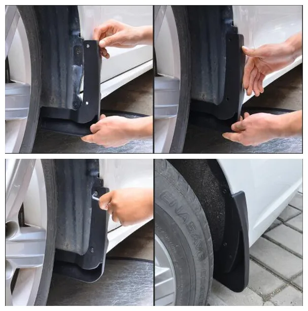 Set Molded Car Mud Flaps For Ford Ecosport 2013 2019 Mudflaps Splash Guards Mud Flap Mudguards Fender Front Rear Styling