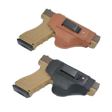 Coldre de arma de couro para glock, 17 19 25 26 27 43x48 taurus g2c pt111 pt140 pt938 m & p escudo 9mm escondido transporte iwb