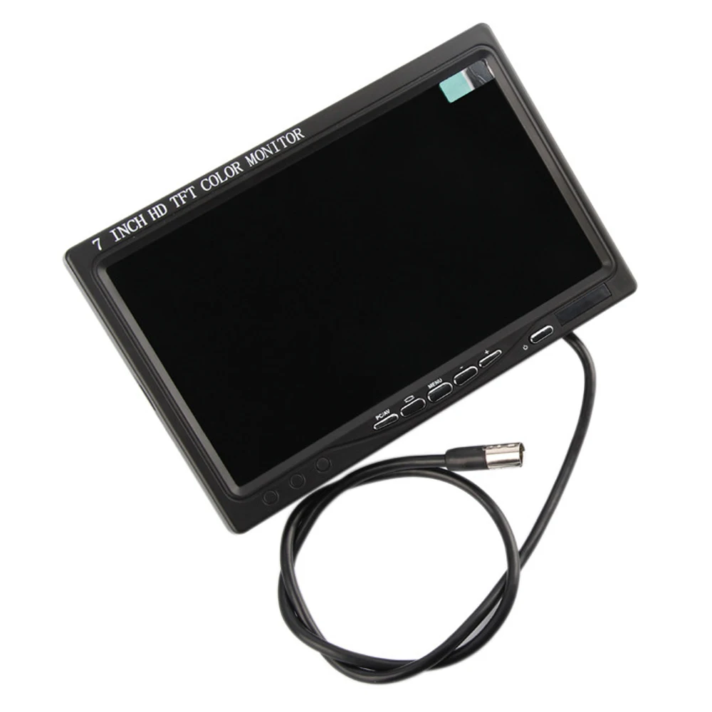 Podofo 7 ''lcd автомобильный монитор заднего вида HDMI VGA 2 видео вход ПК аудио видео дисплей+ пульт дистанционного управления Carstyling+ адаптер питания