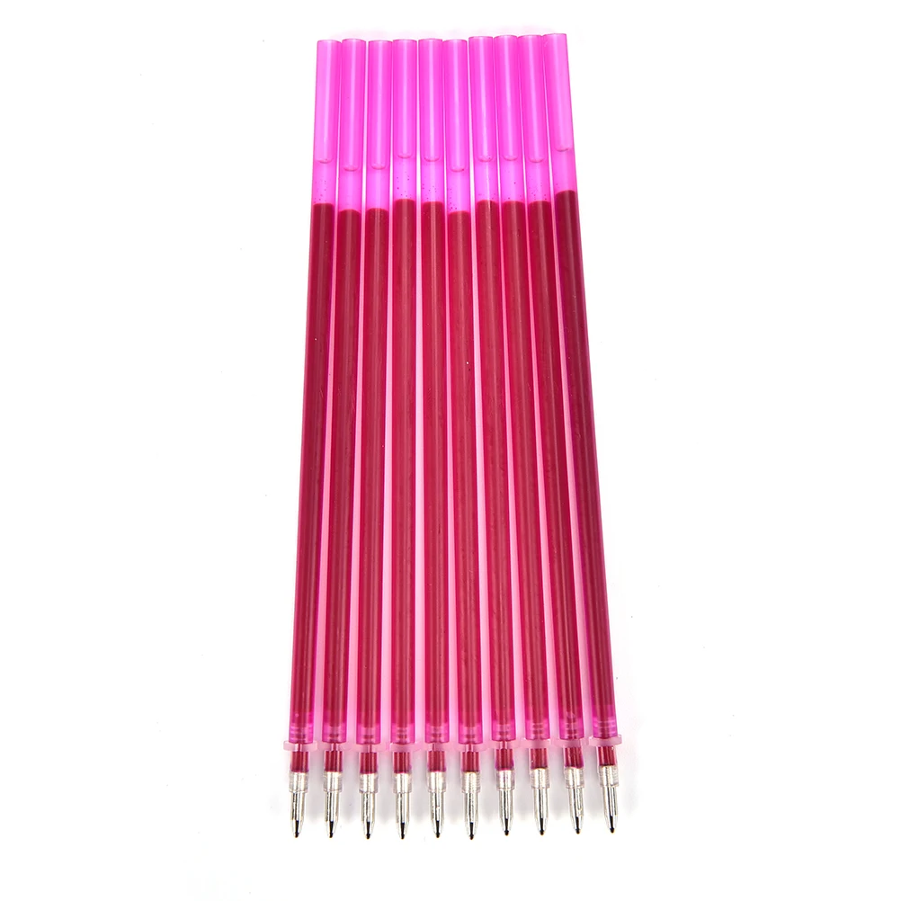 

10Pcs Heat Erasable Refill Pens High Temperature Disappearing Fabric Marker Pen For Patchwork Fabric PU Leather Mark Sewing Tool
