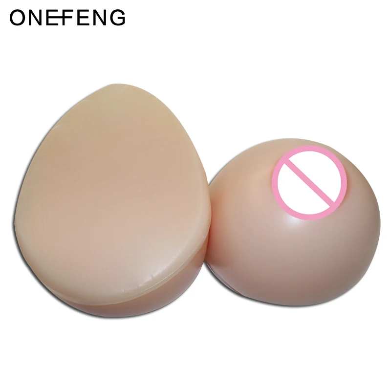 ONEFENG Silicone Soft Breast Forms Comfortable Artificial Cross Dresser Boobs 500-1600g/pair |