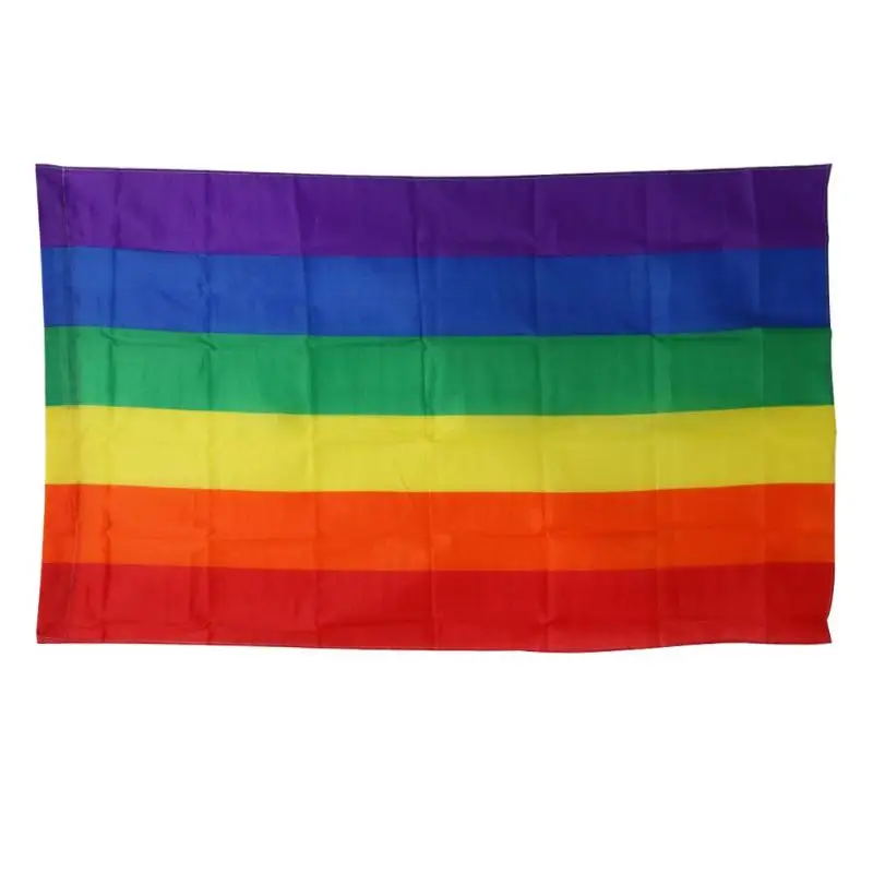 Дружественные радужные баннеры, Профессиональные баннеры для геев, ЛГБТ Флаг, полиэстер, красочный Радужный Флаг для украшения, 90x150 см
