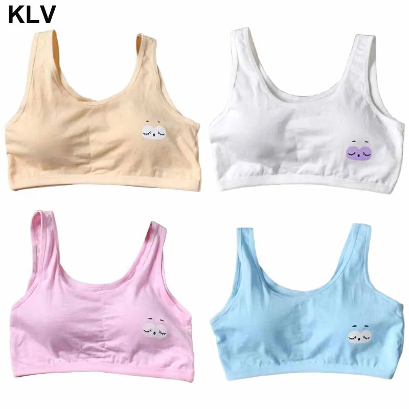 

Lovely Teenage Child Girls Tanks Cartoon Print Underwear Bra Vest Cotton