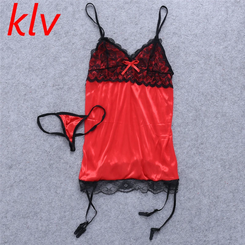 chemise de nuit rouge femme