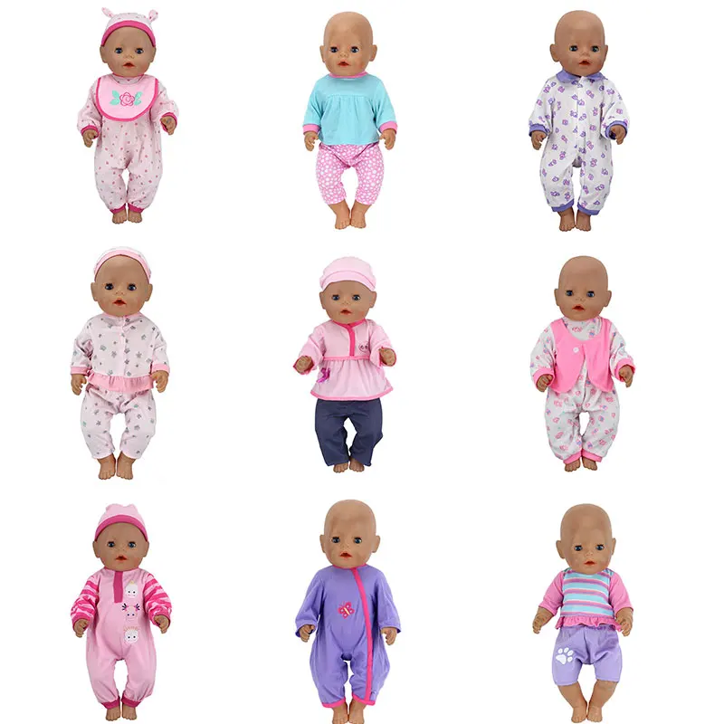 

2pcs/set, The Hat+Suit Wear For 43cm Zapf Baby Born Doll 17 Inch Reborn Babies Clothes