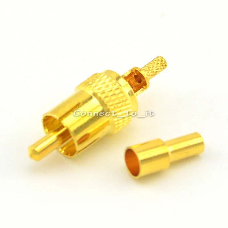 

1 Piece RCA Adapter RCA Plug Male for 1.5mm Cable Soldering Gold Plating Connector