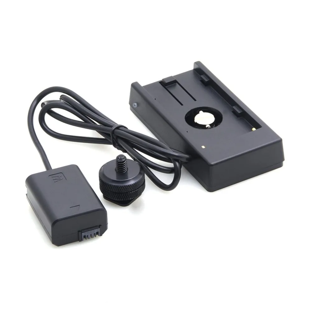 

NP-F970 to NP-FW50 Dummy Battery Adapter Mount Plate with Hot Shoe Full Decoding for Sony A7/A7R/A7S/A7II/A3000/A5000/A6000