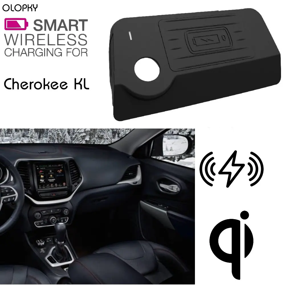 OLOPKY For Jeep QI Wireless charging Hidden Wireless charger Phone