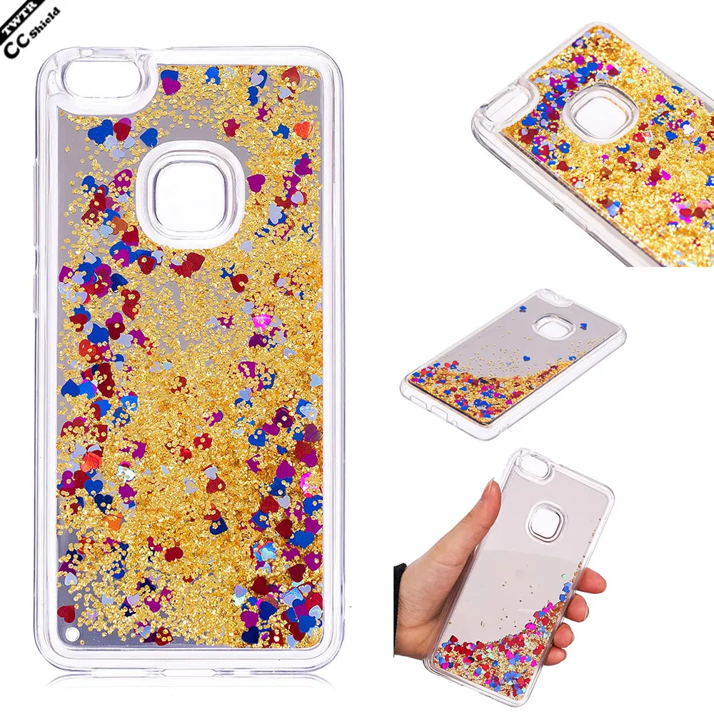 Fitted Case For Huawei P10 P 10 Lite WAS-LX2J WAS-LX2 WAS-LX1 Bumper Quicksand Mobile Phone Silikon TPU Cover Mirror Coque |