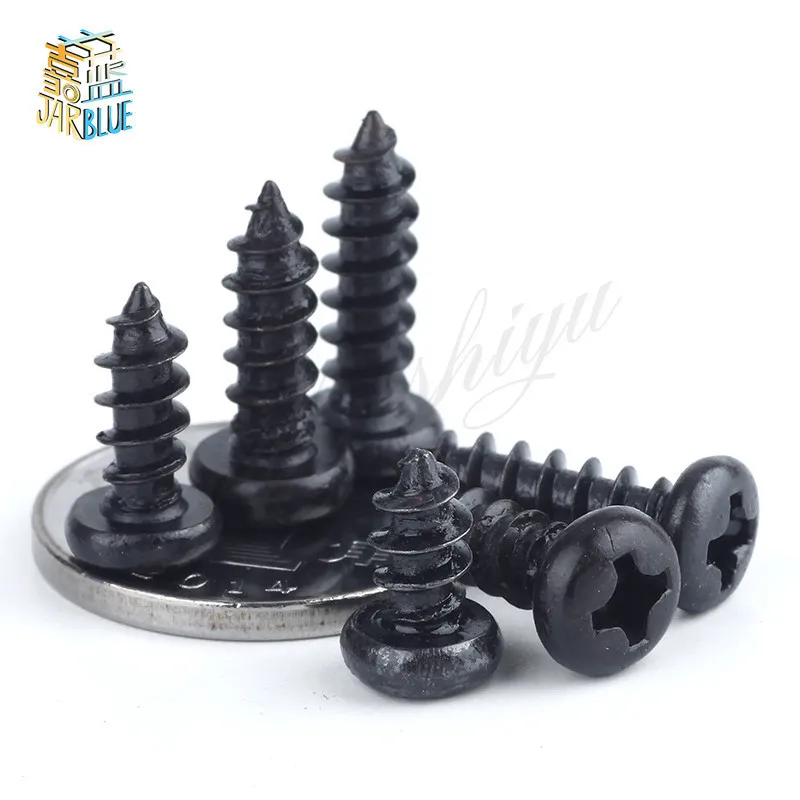 

1000Pcs M1 M1.2 M1.4 M1.7 M2.0 PA Phillips Head Micro Screws Round Head Self-tapping Electronic Small Wood Screws