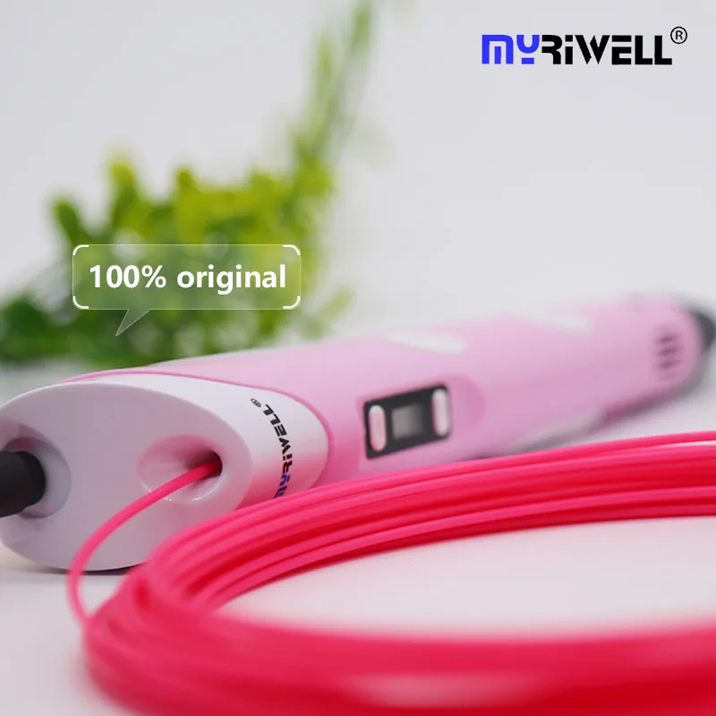 3d ручка myriwell с наполнителем из пла пластика 1 75 мм со светодиодный ным/ЖК экраном 3