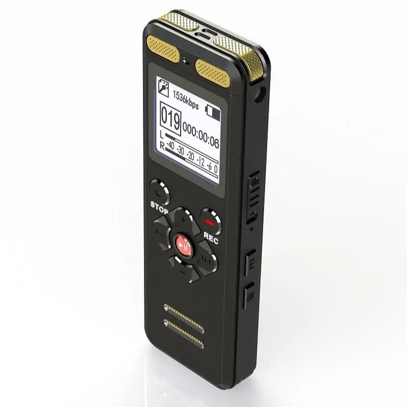 ixe Digital Voice Recorder 8GB 1,536Kbps Voice Recording Device with Double Microphone MP3 Player TF Card to 64GB