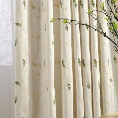 New Lifting Rome Window Bedroom Bathroom Curtain Screens Embroidered Leaves 