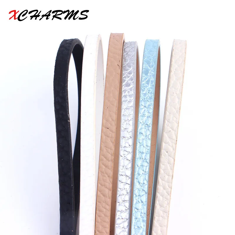 

1Meter x 5MM jewelry accessories parts/diy/jewelry findings components Genuine Leather Texture Cord Rope for Bracelets Hand Made