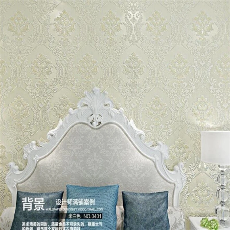 Us 3311 23 Di Scontobeibehang Di Lusso Carta Da Parati Classica Dellornamento Della Famiglia Di Oro In Rilievo Camera Da Letto Soggiorno Sfondo