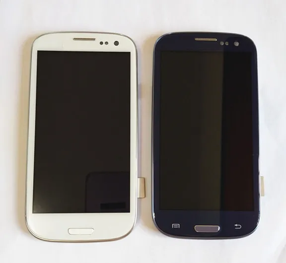 ЖК дисплей совместимый с Samsung Galaxy S3 для i9300 сенсорный экран в сборе рамкой и