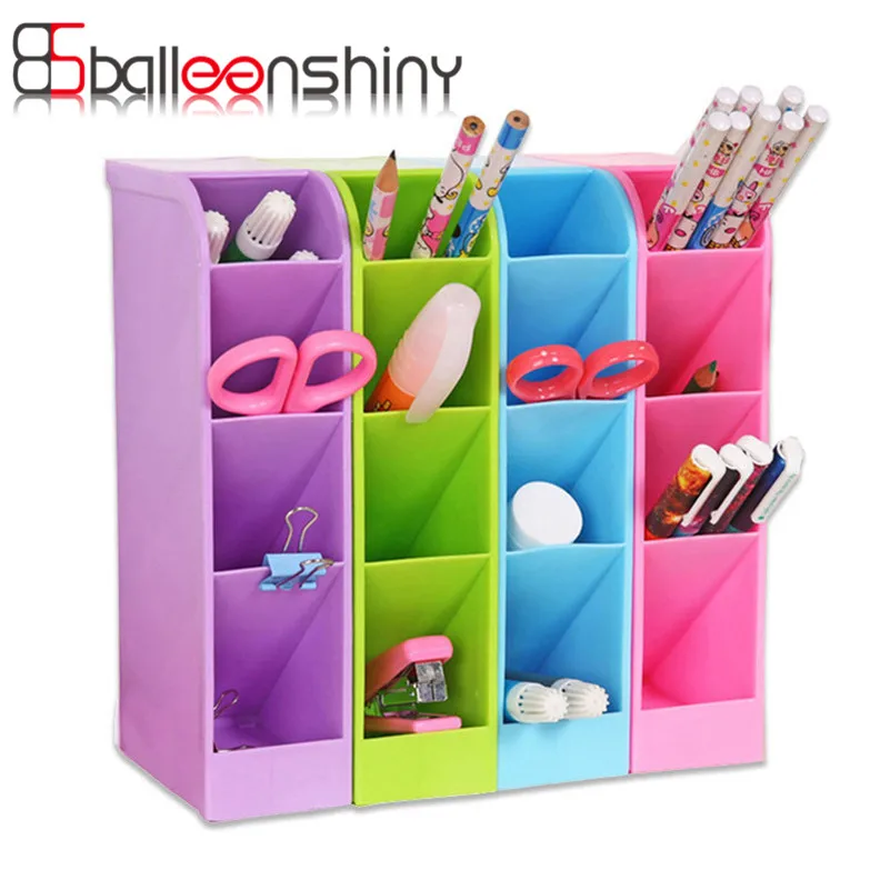 

BalleenShiny Plastic Storage Colorful Box Makeup Cosmetics Organizer Socks Stationery Tableware Sundries Sort Storage Tool