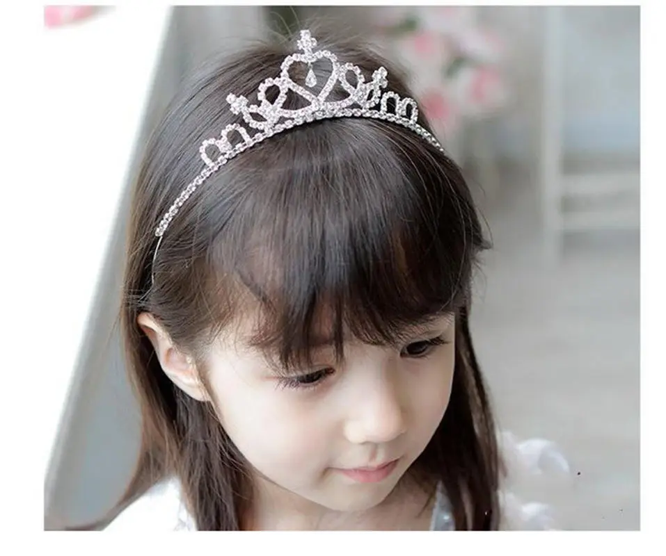 Girl Bridal Princess Stunning Tiara Crystal Wedding Crown Hair Band