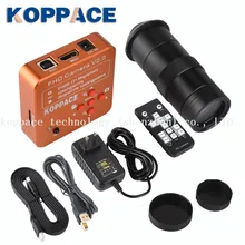 21MP HDMI USB Industrial Video Microscope Camera Digital Zoom Lens HDMI Output + 100X C Interface Lens for Mobile Phone Repair