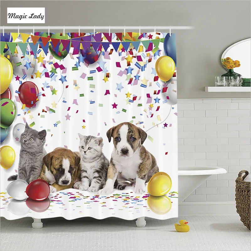 dog shower curtain bath curtain waterproof littlest pet shop 2018 new