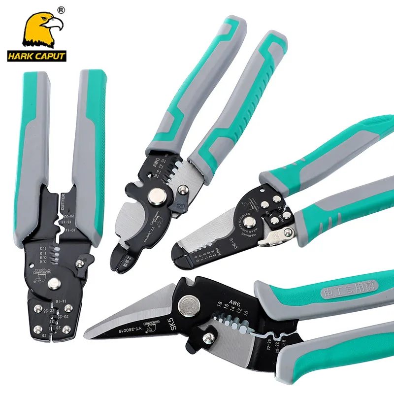 

7/8'' Multifunctional Wire Stripper CR-V Cable Cutter Electrician Scissors Stripping Pliers Terminal Crimping Multitul Tool 1PC