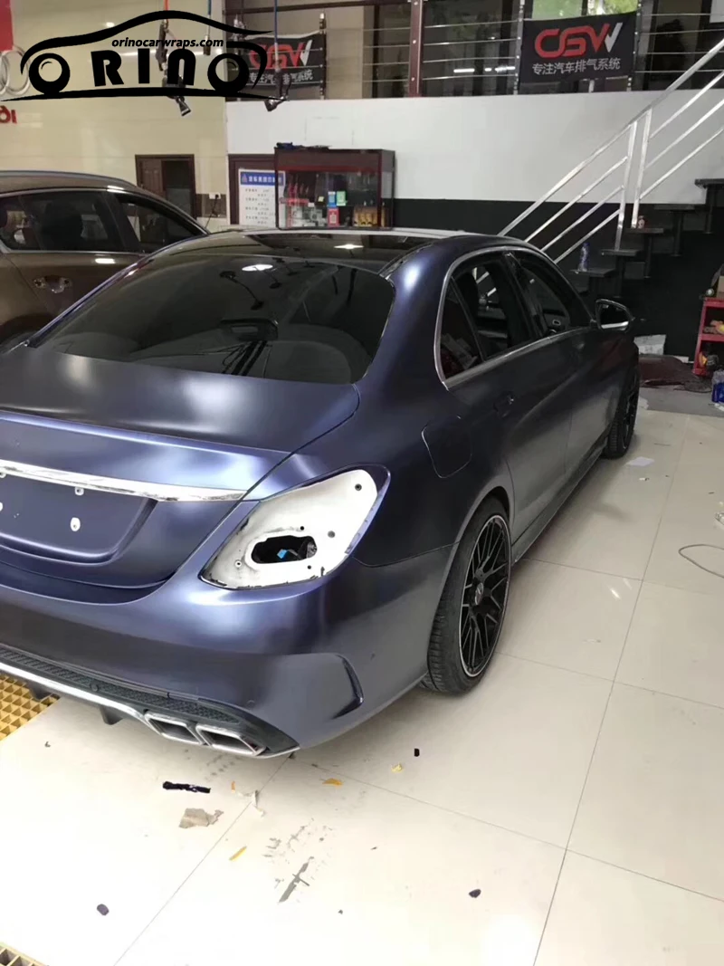 blue metallic pearl vinyl film wrap-1