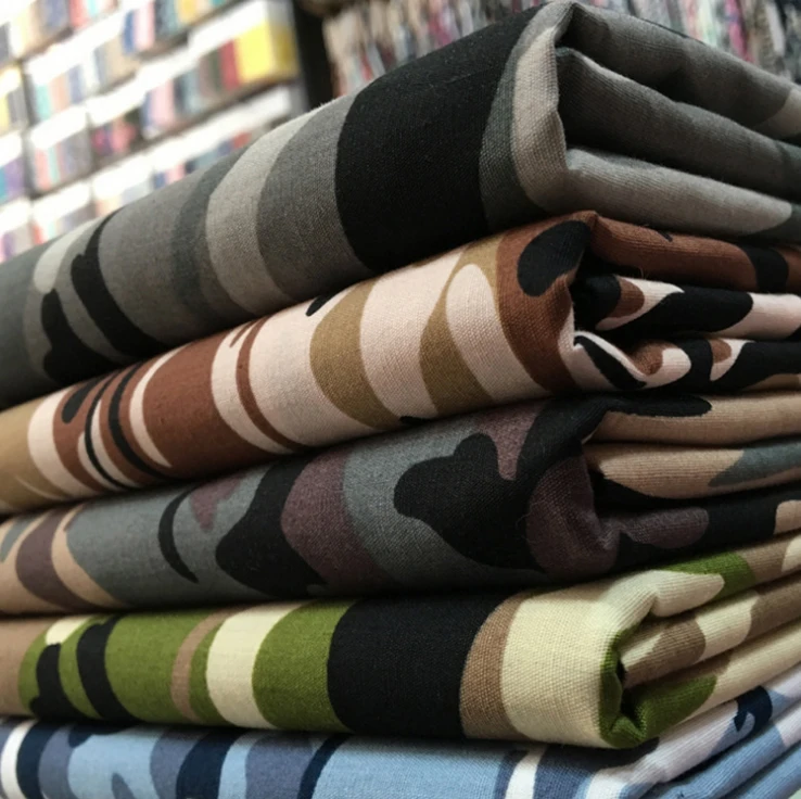 Хлопчатобумажная ткань с камуфляжным принтом 50 см * 147 см|cotton poplin fabric|cotton poplincotton