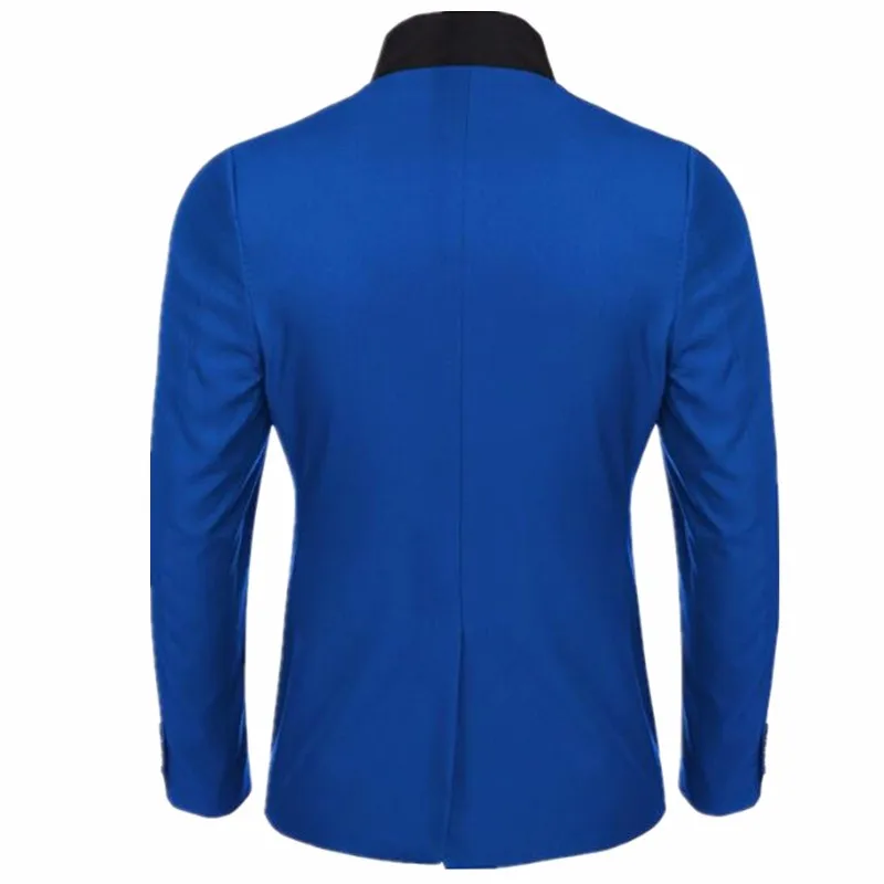 Последняя версия мужской костюмной куртки Горячая Распродажа Пальто для делового человека Классический дизайн два зерна пряжки с длинными рукавами куртка