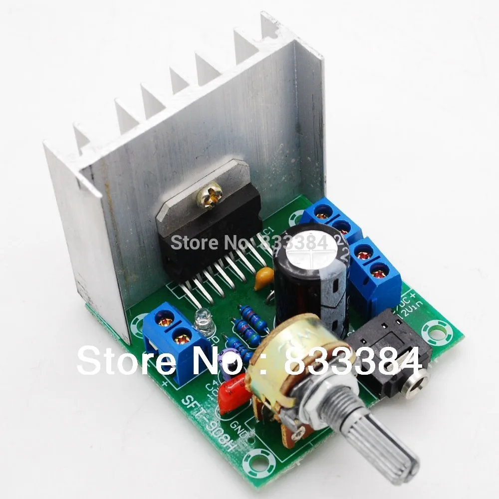 

15W+15W TDA7297 Rev B dual Channel Amplifier Board AC/DC 12V No noise High Power Free shipping