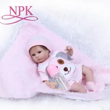 NPK Reborn Baby Doll Реалистичная из мягкого силикона Reborn для маленьких девочек 40 см очаровательны Bebe дети Brinquedos игрушки куклы для девочек