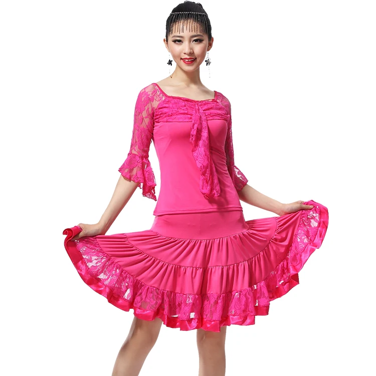 Latin dance skirt adult ladies Latin dance clothing new summer square