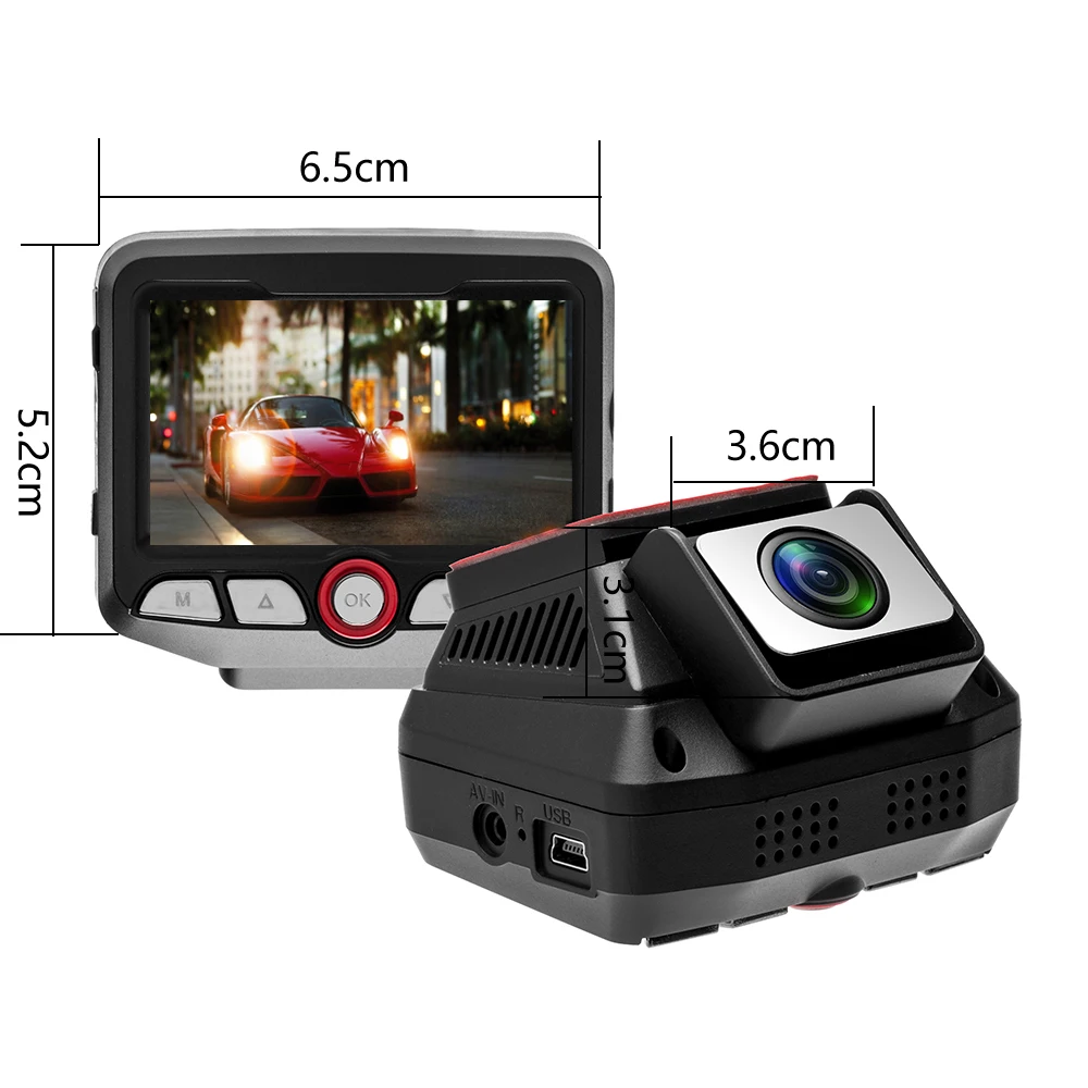 Podofo Wifi скрытый Автомобильный dvr 2 45 &quotNovatek 96658 Dash Cam HD двойной объектив видео