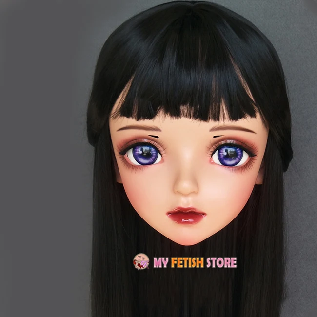 (Miao 8) Женская милая девочка резиновые полуголовы Kigurumi BJD Маска Косплей японское