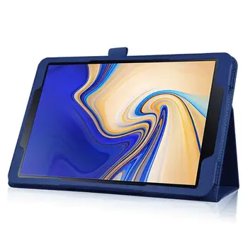 

Tablet Case For Samsung Galaxy Tab S4 10.5 Inch T830 SM-T835 PU Leather Smart Case Stand Sleep Wake UP Lichi Style Tablet Cover