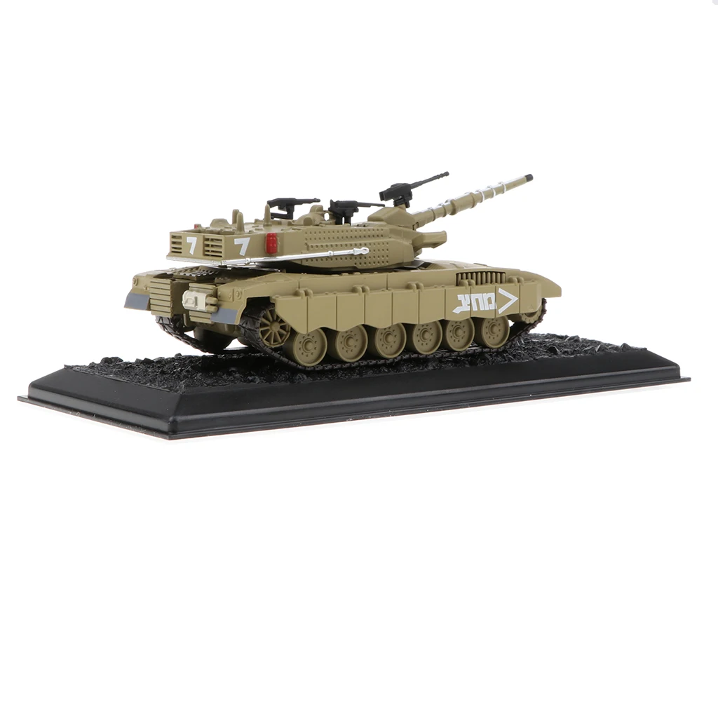 1:72 WWII Battlefield Military Merkava III-1990 Diecast Army Tank Vehicle Model Toy Showcase Display