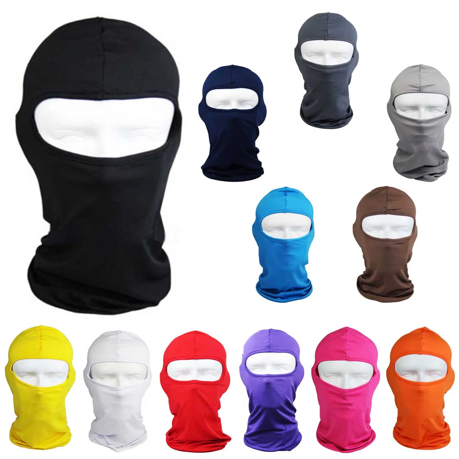 

Mayitr Motorcycle Lycra Full Face Mask Protection Face Ear Neck Balaclava For Riding Skiing Outdoor Sports Windproof