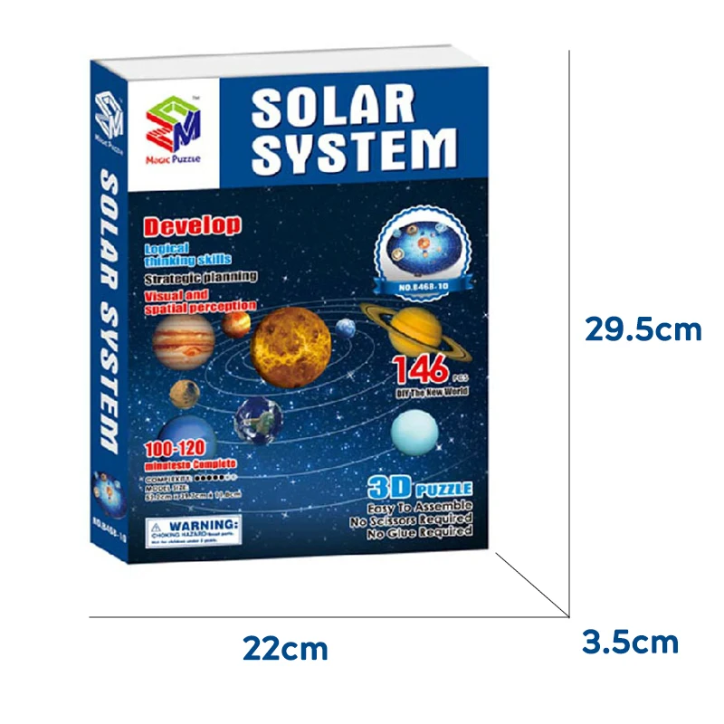 146Pcs Child Assembly Planet Solar System Model Toys DIY Cosmic Desktop Model Space Interest Challenge Toys Cognitive For Kids