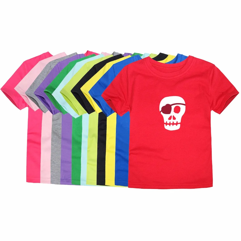 Фирменная Новинка летние футболки с короткими рукавами для мальчиков, детская Лыжная шапочка из хлопка праздники, Хеллоуин футболки летние топы для девочек; футболки для мальчиков