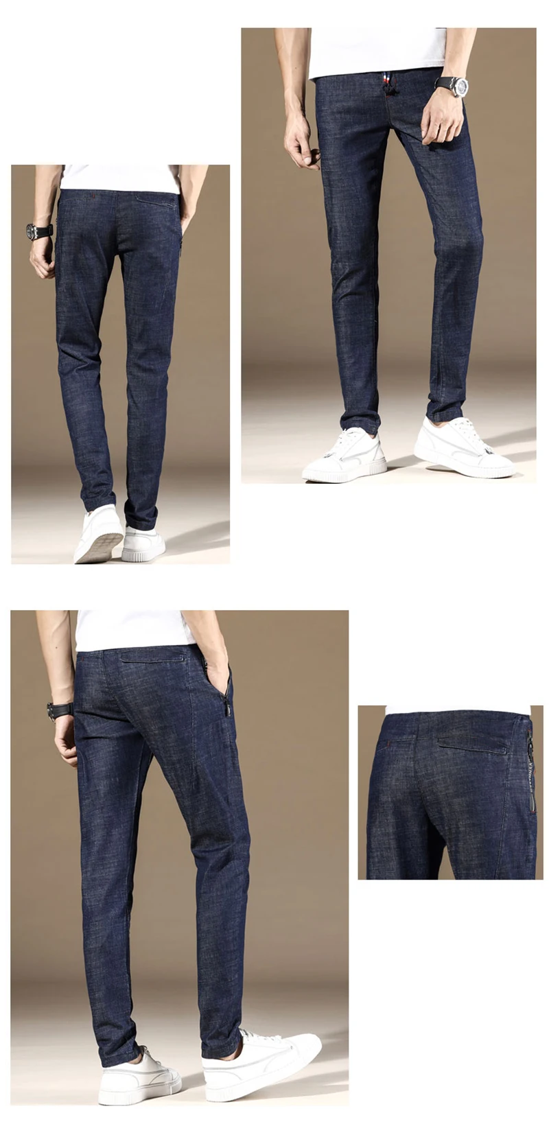 Мужские джинсы скинни, джинсы в стиле стрит Homme, синие, черные, мужские джинсовые узкие брюки, подходят повседневные Стрейчевые брюки