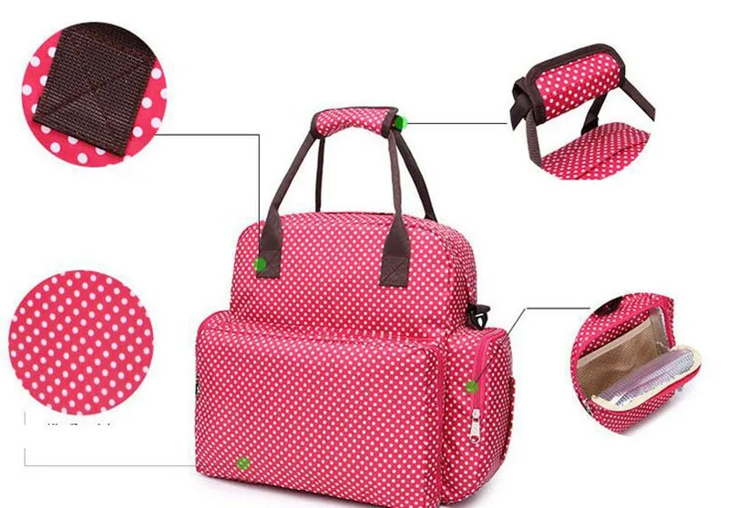 343412cm Fashion Baby Diaper Bags Backpack Nappy Changing Bag For Mom Dot Women Messenger Tote Mother Maternity Bag Ladies (11)