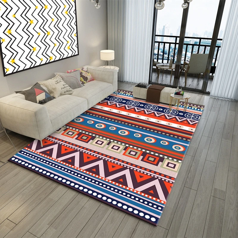 

Bohemian Style London Geometric Floor Mat Carpet Large Living Room Bedroom Decor Sofa Table Rugs and Carpets Anti-Slip Tapete