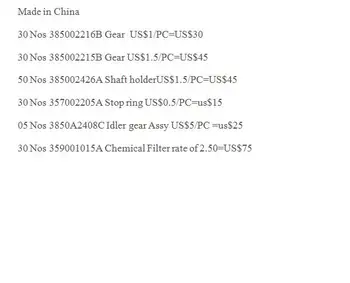 

combined order for Konica minilab part made in China