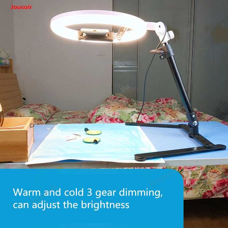  LED Selfie Ring Light Studio Photography Photo Dimming Fill Ring Light with Tripod for Smartphone o - 32969685248